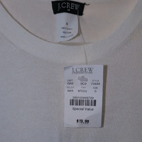 J. Crew Classic White Tank Top - Picture 3 of 5